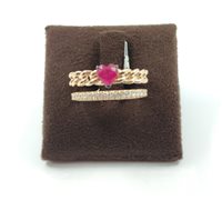 Ring Artigianale Woman in Rose Gold Rubino 168536-14